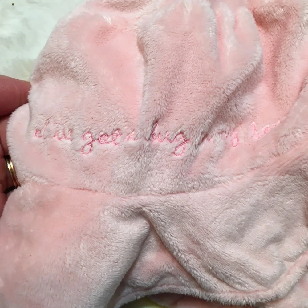 Kids Floral Plush Matching Set - Pink & Cream
